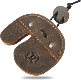 Ringsun Leather Archery Finger Tabs,Handmade Archery Finger Guard for Shooting Practice Gear, Recurve Bow Fingers Tab