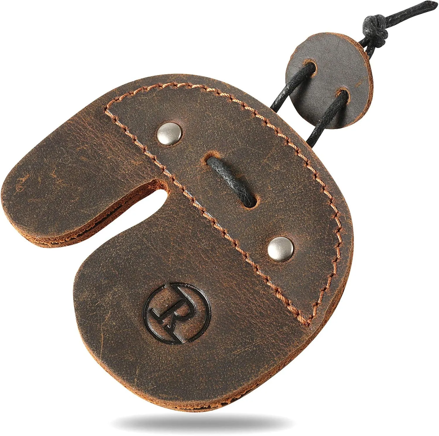 Ringsun Leather Archery Finger Tabs,Handmade Archery Finger Guard for Shooting Practice Gear, Recurve Bow Fingers Tab