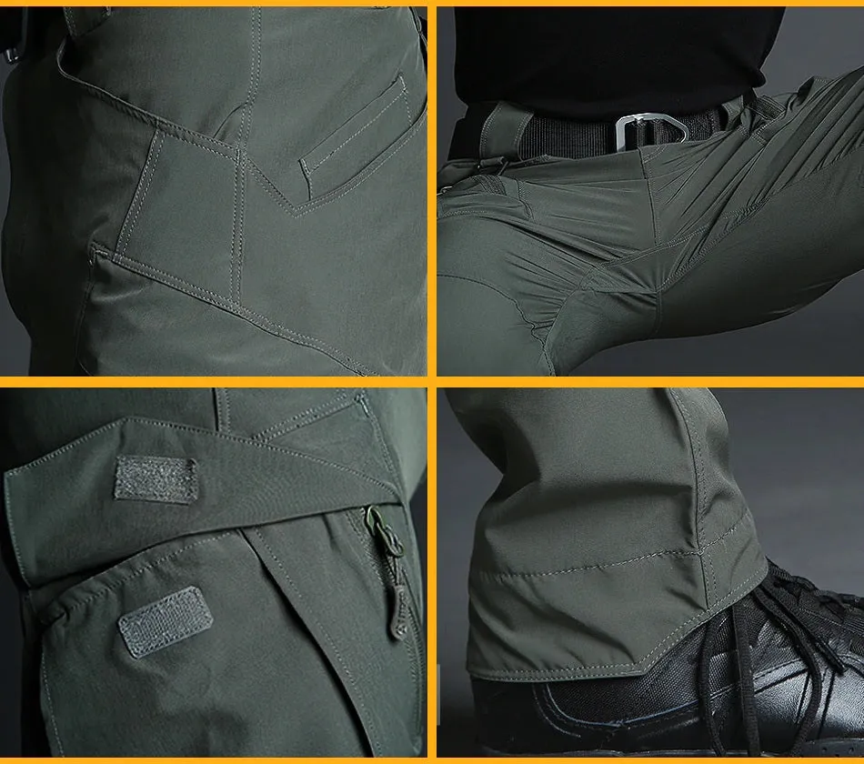 Tactical Mens IX9 Cargo Pants Combat SWAT Stretch Trousers Waterproof