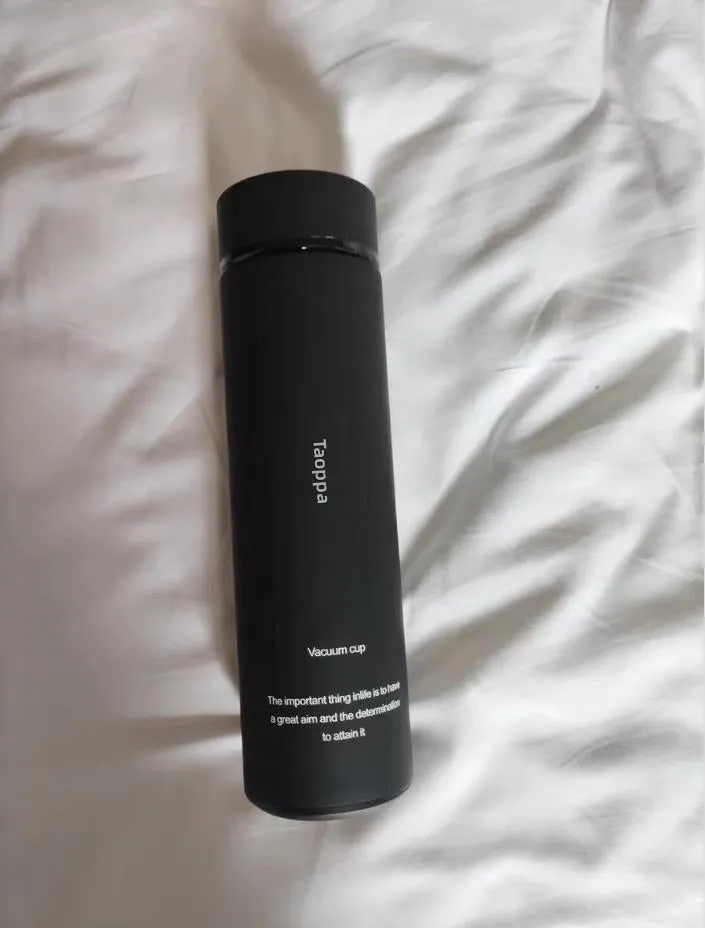 Taoppa insulated cup, vacuum insulated cup, keeping beverages hot and cold (black)