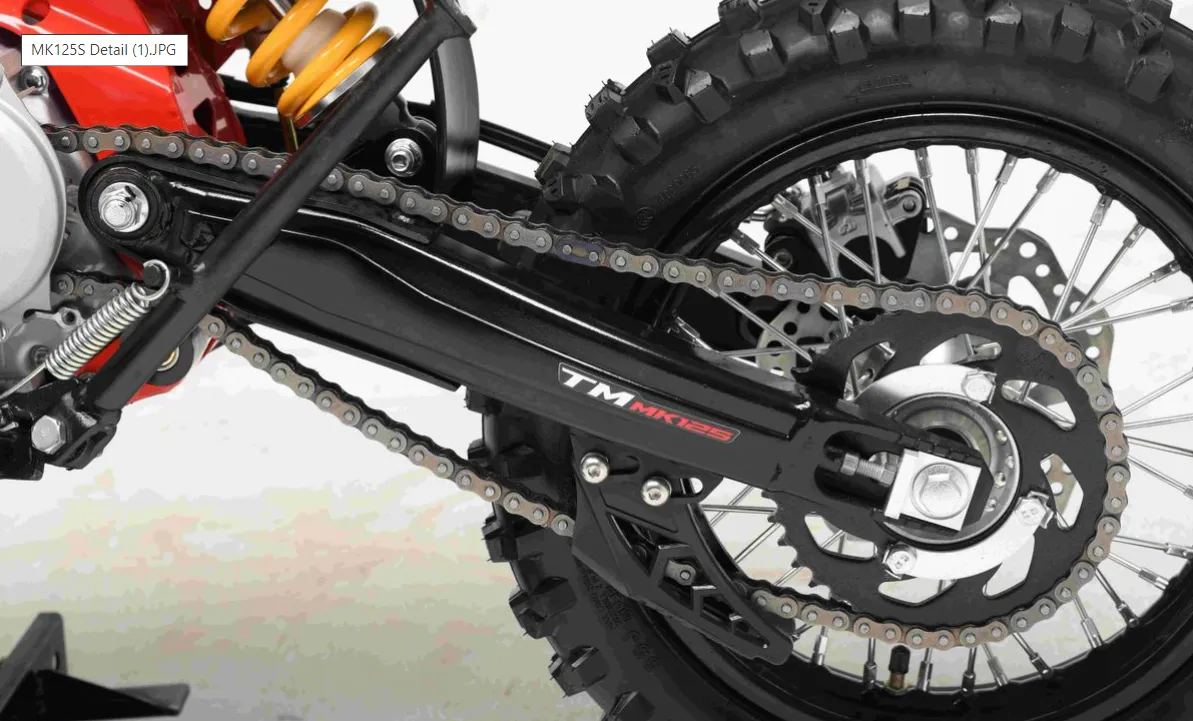 Trailmaster JHL MK125S PRO Dirt Bike, Dirt Bike, 4 speed semi automatic  trans,  Air Cooled, Electric Start, Dual Disk Brakes,29.5 inch seat, 14 inch front tire, Inverted Front Forks, Rear Nitrogen Mono Shock