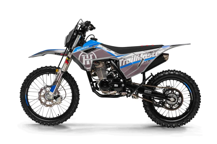 Trailmaster JHL MX250  Dirt Bike - 223cc Engine, 35.5 inch seat height, Over Head cam, Balanced Shaft,  Electric Start, Air Cooled, 4 stroke, 5 speed manual trans, 21 inch front tire & LED Headlight