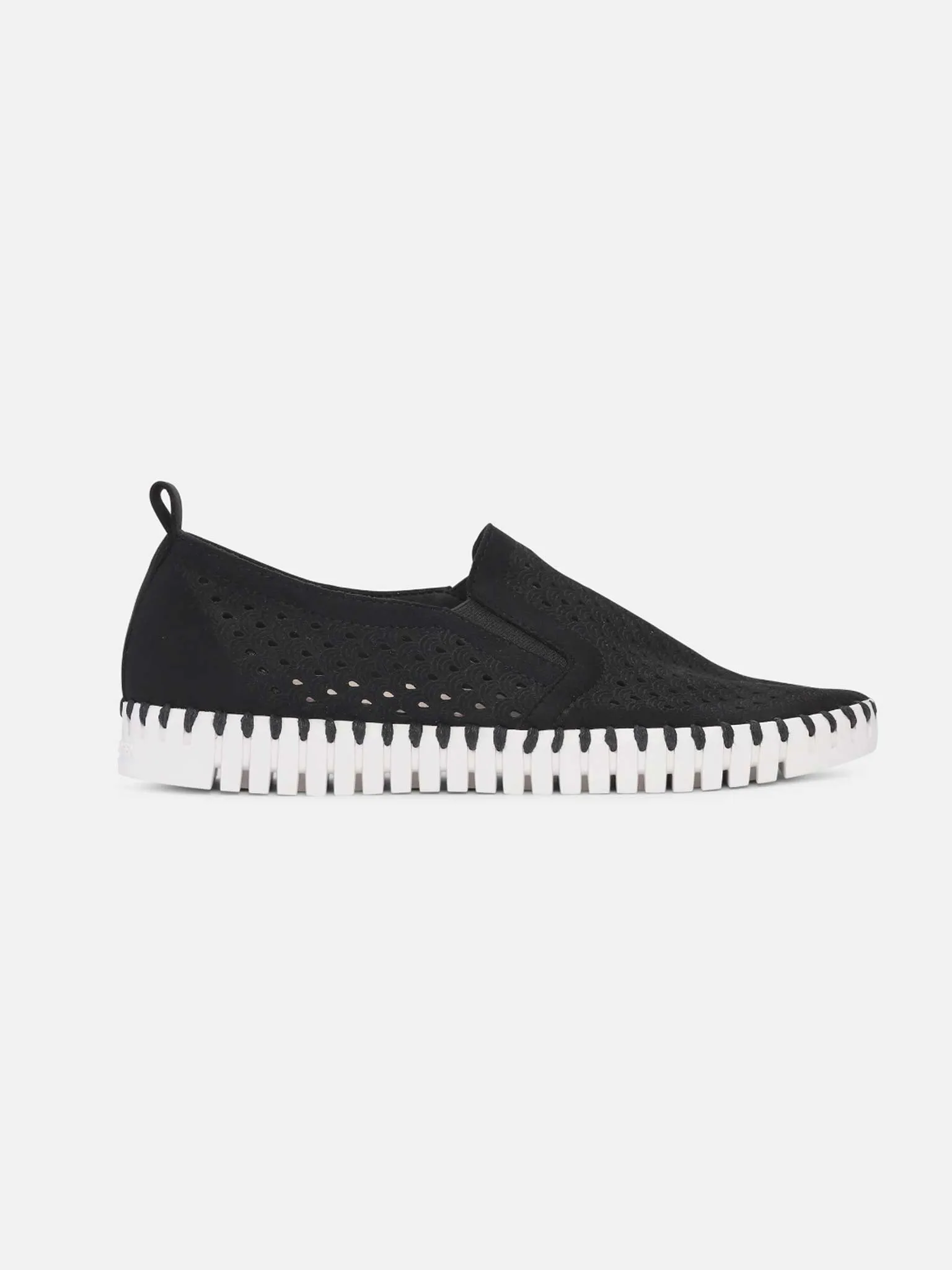 Tulip 140 Perforated Slip-On Sneaker in Black
