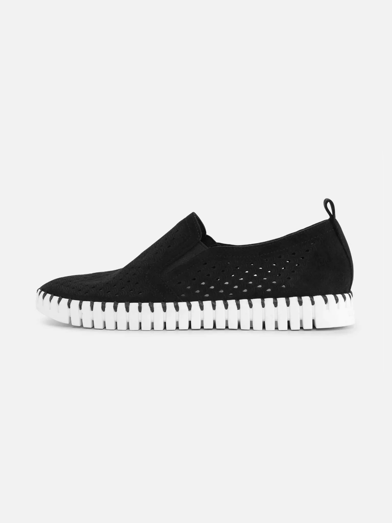 Tulip 140 Perforated Slip-On Sneaker in Black