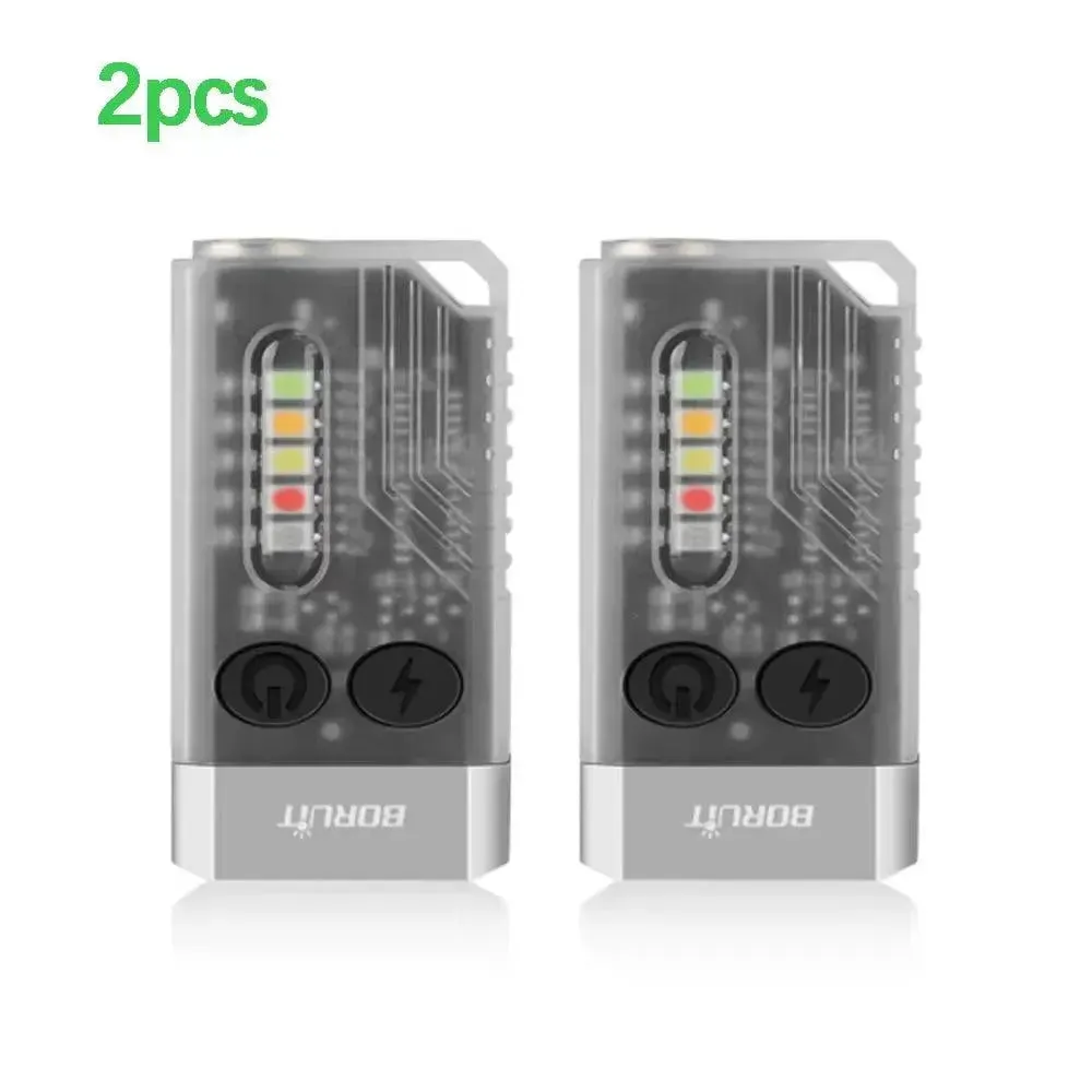 V10 EDC Keychain Light 1000 LM Powerful LED Flashlight Type-C Rechargeable Uv Lamp Tiki Fishing Torch Camping Lantern