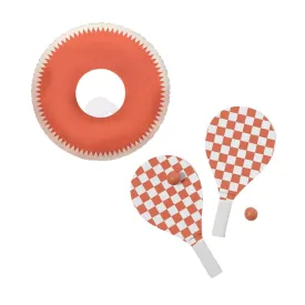 Vintage Pool Ring and Checkerboard Sun & Beach Bats