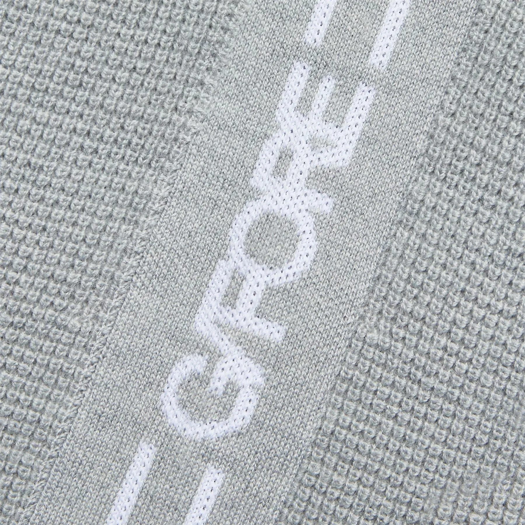 Waffle Stitch Merino Wool Hoodie Light Grey - AW24