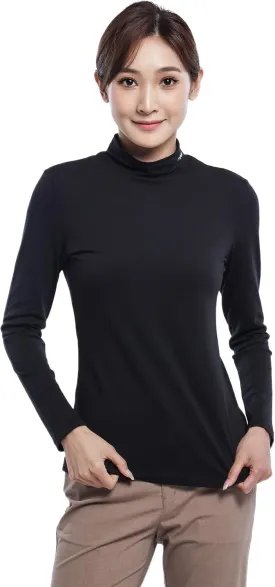 Warmth Base-Layer Thermal Shirt Long Sleeve Mock-Neck Heating Underwear or Outerwear for Women