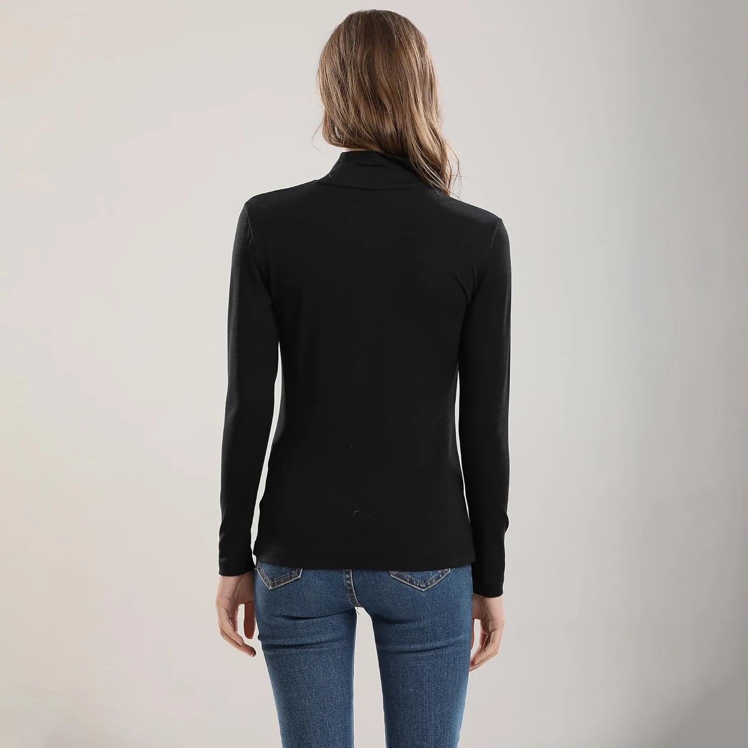 Warmth Base-Layer Thermal Shirt Long Sleeve Mock-Neck Heating Underwear or Outerwear for Women