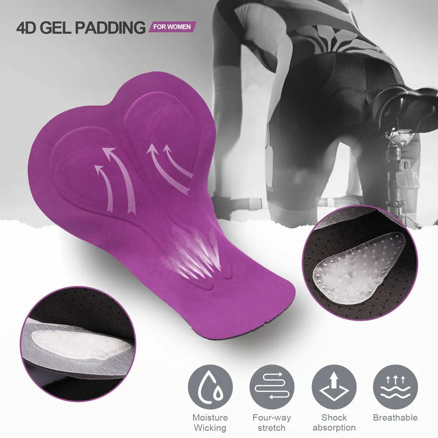 Women's 4D Padded Quick Dry Bicycle Underwear-PS6013-Pink