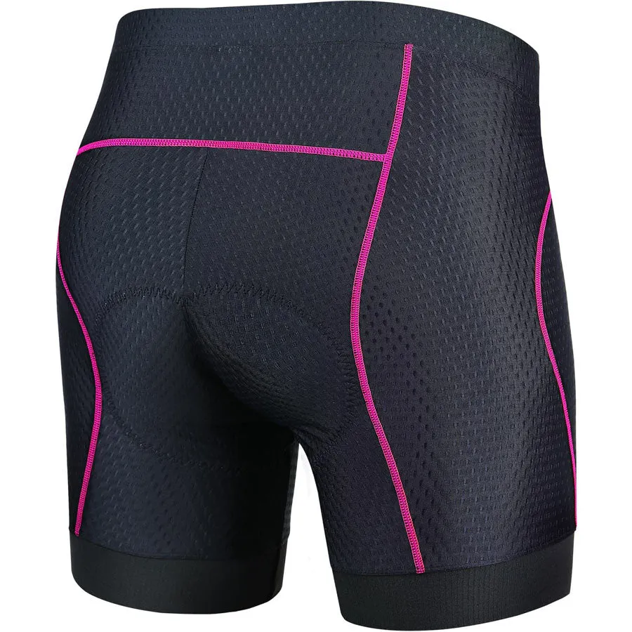 Women's 4D Padded Quick Dry Bicycle Underwear-PS6013-Pink